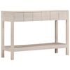 vidaXL Console Table White 110x35x75 cm Solid Wood Mango