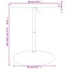 vidaXL Bar Table &Oslash;60x90.5 cm Solid Wood Beech