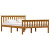 vidaXL Bed Frame without Mattress Honey Brown Solid Wood 140x200 cm (283241+321987)