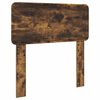 vidaXL Bed Frame with Headboard Smoked Oak 90 x 190 cm Solid Pine Wood