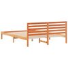 vidaXL Bed Frame with Headboard Wax Brown 160 x 210 cm Solid Pine Wood