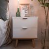 Finori Bedside Cabinet G&ouml;teborg 60 White and Sonoma Oak