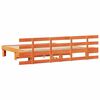 vidaXL Bed Frame with Headboard Brown 180 x 200 cm Solid Pine Wood
