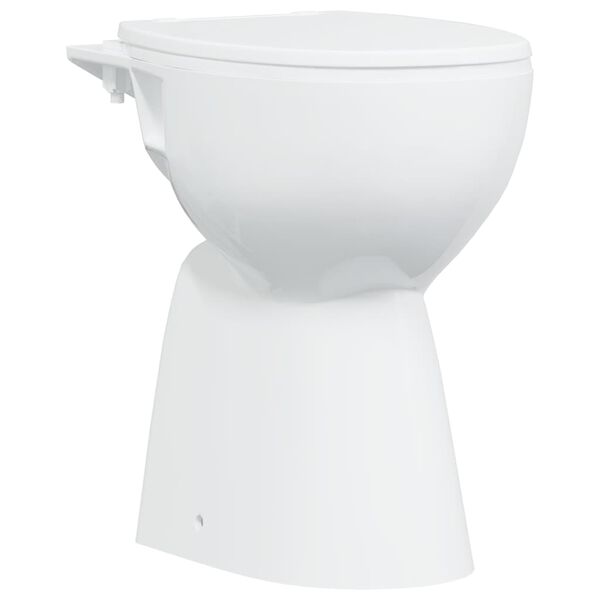 vidaXL Rimless Toilet 7 cm Extra Height Soft Close Ceramic White