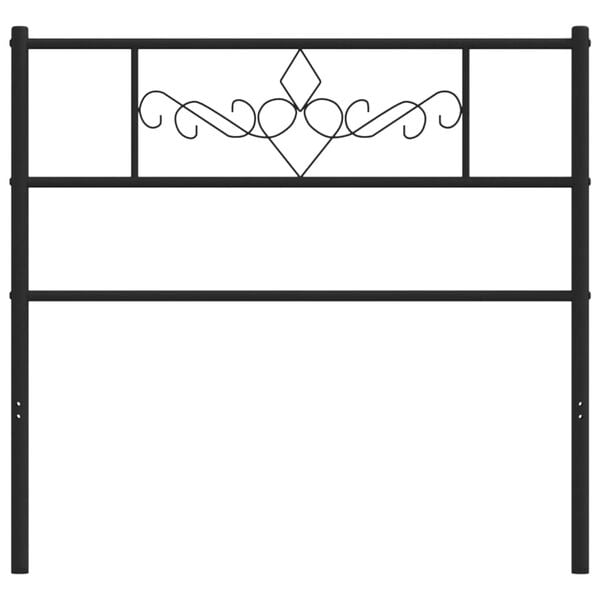 vidaXL Metal Replace Headboard Black 75 cm