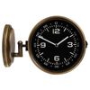 Gifts Amsterdam Wall Clock Moskou Metal Old Gold 30x9.5x28 cm