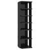 vidaXL Shoe Cabinets 2 pcs High Gloss Black 27.5x27x102 cm