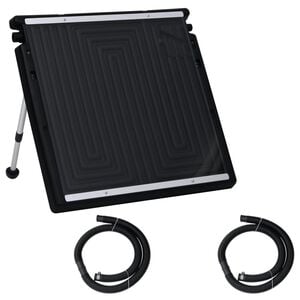 vidaXL Solar Pool Heater | Black | PE, Aluminium | Medium | Adjustable Feet