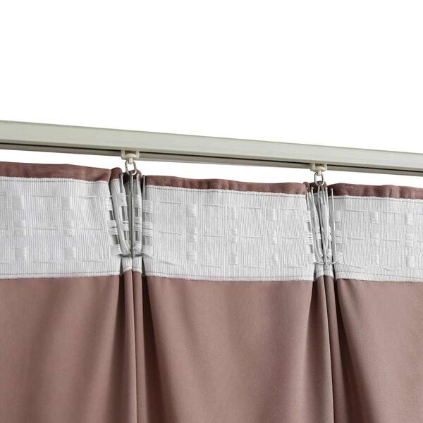 vidaXL Blackout Curtains 2pcs with Hooks Velvet Antique Pink 140x245cm