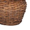 vidaXL Planter Basket with Storage 2 pcs Brown Lacak Rattan