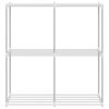 vidaXL Tubular Shelf with Storage White 86 x 27 x 90 cm Aluminium