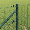 vidaXL Fence with Posts Green 0.6 x 25 m Steel