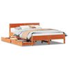 vidaXL Bed Frame without Mattress Wax Brown 120x190 cm Small Double Solid Wood Pine