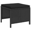 vidaXL Garden Sofa Set 6 pcs Black Poly Rattan