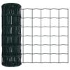 vidaXL Fence with Post Green 0.6 x 50 m Steel and PVC