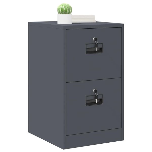 vidaXL File Cabinet Anthracite 44 x 50 x 74.5 cm Cold-Rolled Steel