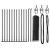 vidaXL Hexagonal Fence with Concrete Base 25 x 0.4 m PVC-Coated Steel