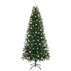 vidaXL Artificial Christmas Tree with 300 LEDs Green 240 cm PE and PVC