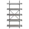 vidaXL Bookcase 5-Tier Grey Sonoma 100x33x180.5 cm Engineered Wood