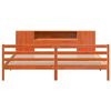 vidaXL Bookcase Bed without Mattress Wax Brown 180x200 cm Super King Solid Wood Pine