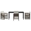 vidaXL Garden Dining Set 5 pcs Brown Poly Rattan