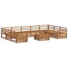vidaXL Outdoor Sofa Set 10 pcs Natural Solid Acacia Wood