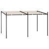 vidaXL Gazebo with Retractable Roof 400x300x233 cm Cream
