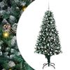 vidaXL Artificial Christmas Tree with 300 LEDs with Stand Green 180 cm