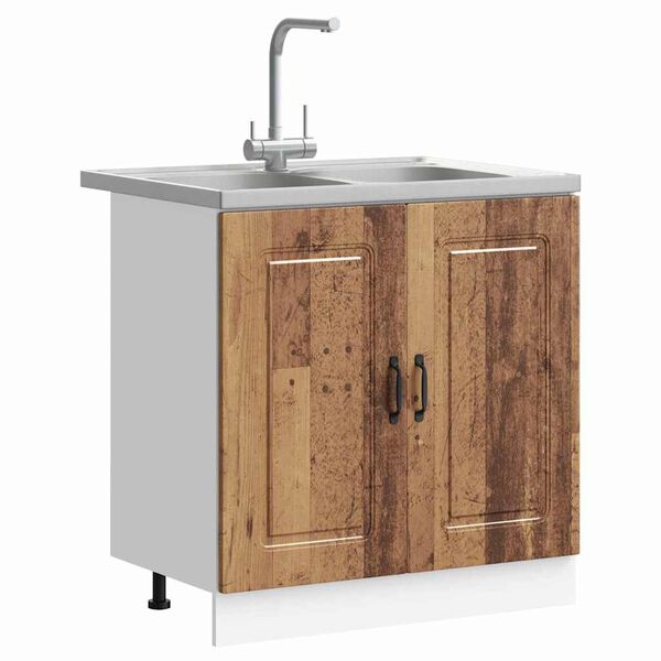 vidaXL Kitchen Cabinet with Storage Kalmar Old Wood 80 x 46 x 81.5 cm