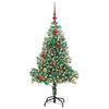 vidaXL Artificial Christmas Tree Snow Flocked with LED Light 150 cm