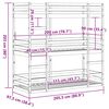 vidaXL Triple Bunk Bed without Mattress White 90x200 cm Solid Wood Pine