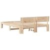 vidaXL Bed Frame with Headboard Natural 140 x 200 cm Solid Pine Wood