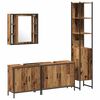 vidaXL Bathroom Furniture Set with Shelf 4 pcs Brown Engineered wood