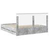 vidaXL Bed Frame with Drawer Concrete Grey 180 x 200 cm Engineer Wood