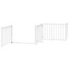 vidaXL Dog Gate with Door Foldable 12 Panels White 960 cm Poplar Wood