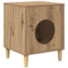 vidaXL Cat House Artisian Oak 42.5 x 40 x 53 cm Engineered Wood