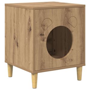 vidaXL Cat House Artisian Oak 42.5 x 40 x 53 cm Engineered Wood