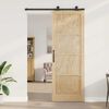 vidaXL Sliding Door ORKDAL Brown 83 x 232 cm Solid Pine Wood