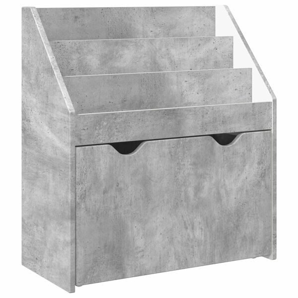 vidaXL Kids Bookshelf Concrete Grey 60 x 29.5 x 69 cm Engineered Wood