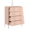 vidaXL Sideboard Pink 68x39x89 cm Steel