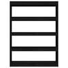 vidaXL Book Cabinet/Room Divider Black 100x30x135.5 cm Solid Pinewood