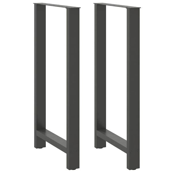 vidaXL Bar Table Legs Anthracite 2 pcs 60x(110-111) cm Steel