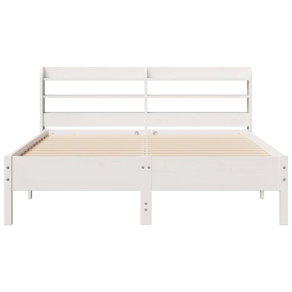 vidaXL Bed Frame without Mattress White 160x200 cm Solid Wood Pine