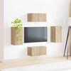 vidaXL TV Cabinet Set 4 pcs Sonoma Oak Engineered Wood