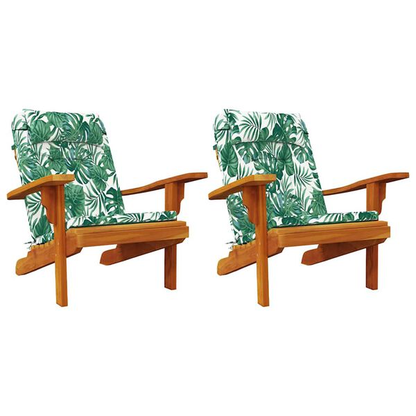 vidaXL Chair Cushions Leaf 2 pcs Leaf Pattern 58 x 77 x 4.5 cm