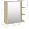vidaXL Bathroom Mirror Cabinet Sonoma Oak 62.5x20.5x64 cm Engineered Wood