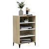 vidaXL Sideboard White and Sonoma Oak 57x35x90 cm Engineered Wood