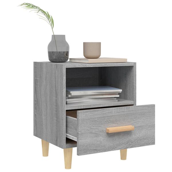 vidaXL Bedside Cabinets 2 pcs Grey Sonoma 40x35x47 cm
