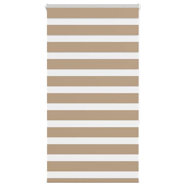 vidaXL Zebra Blind Sand Brown 90x150 cm Fabric Width 85.9 cm Polyester