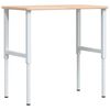 vidaXL Workbench 100x60x(71,5-98) cm Solid Wood Oak Rectangular